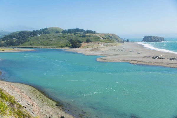 The Russian River estuary at Jenner